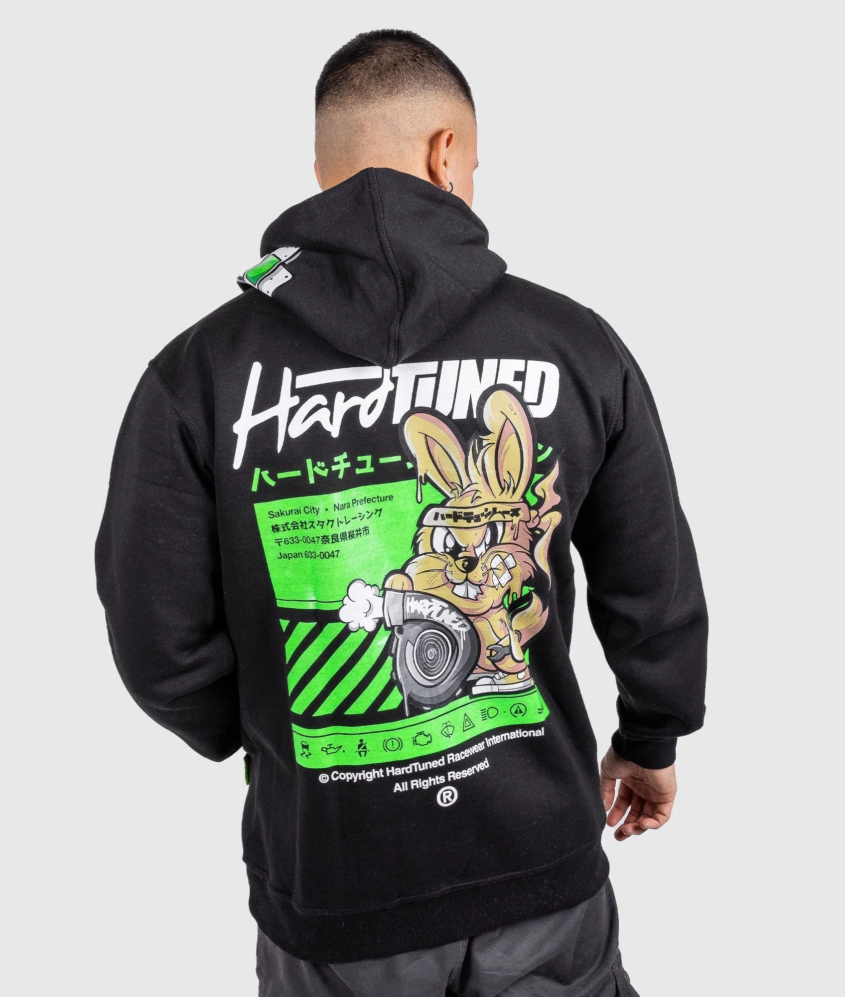 Turbo Bunny Hoodie - Black - Image 5