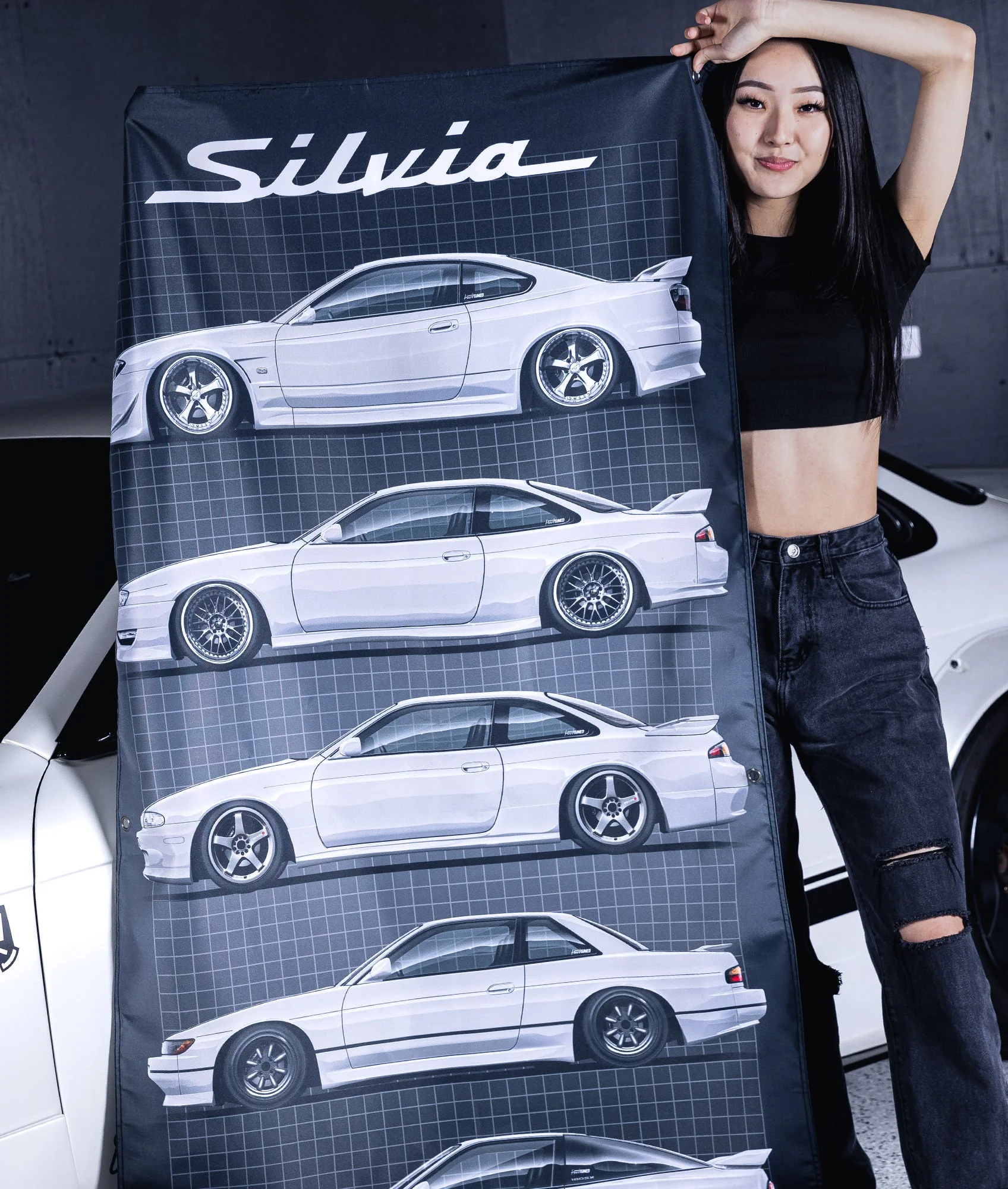 Nissan Silvia Generations Garage Flag - Image 2