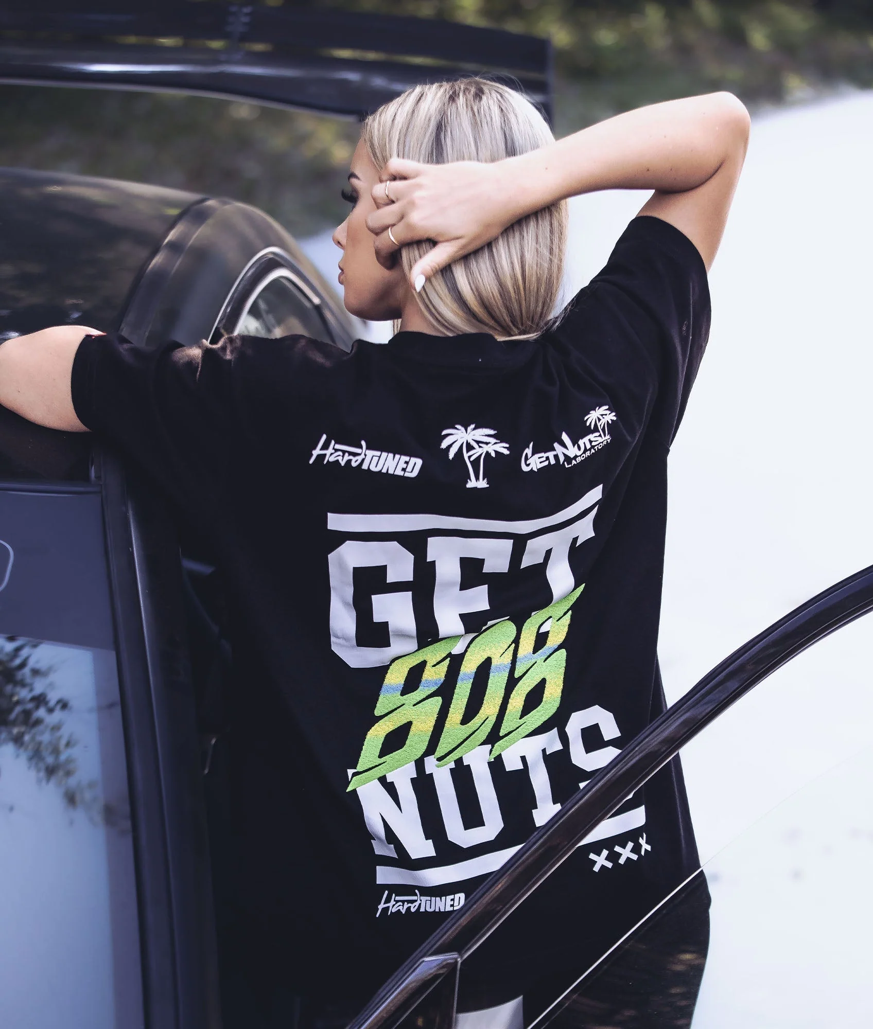 Women's Forrest Wang / Get Nuts Labs College Tee - Image 2